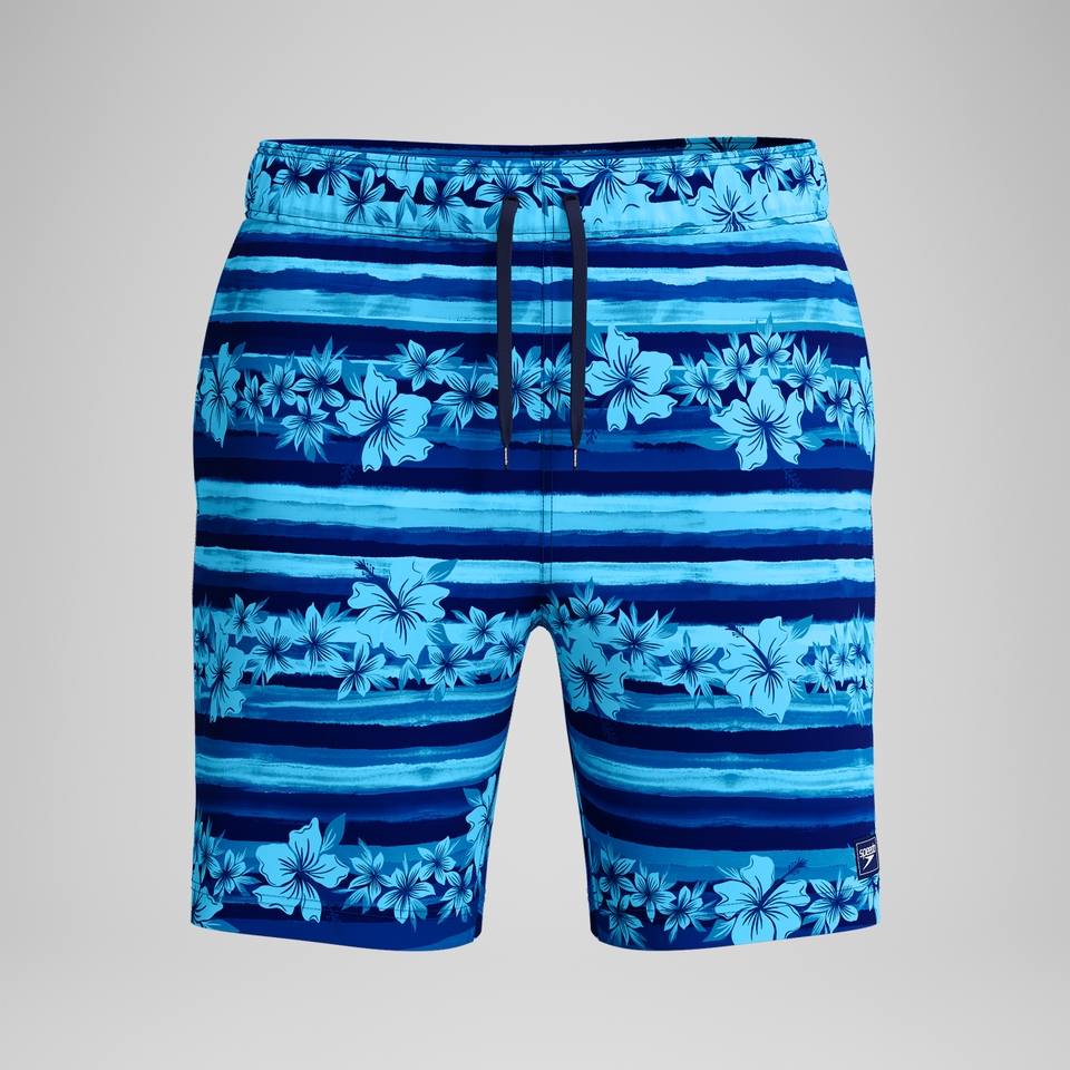 Men's Print Redondo Volley 18" Swim Trunks Blue
