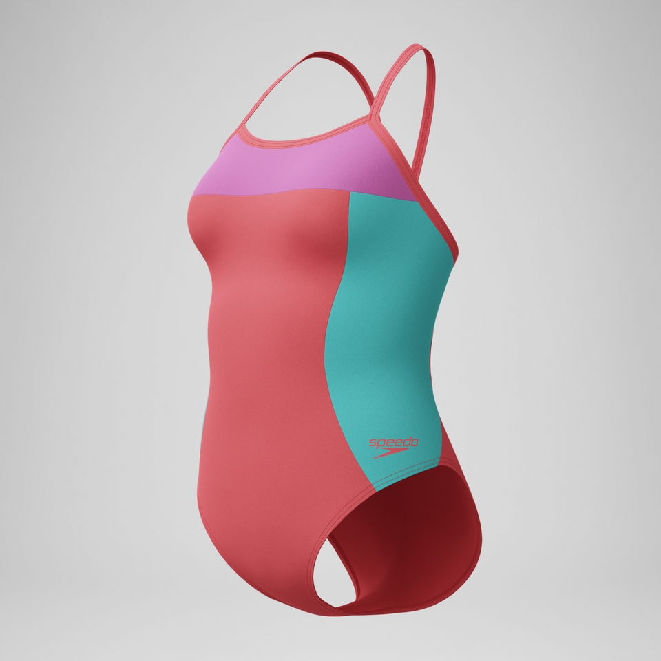 Girl's Colorblock Propel Back One Piece Orange