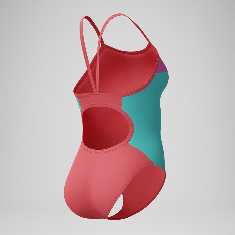 Girl's Colorblock Propel Back One Piece Orange