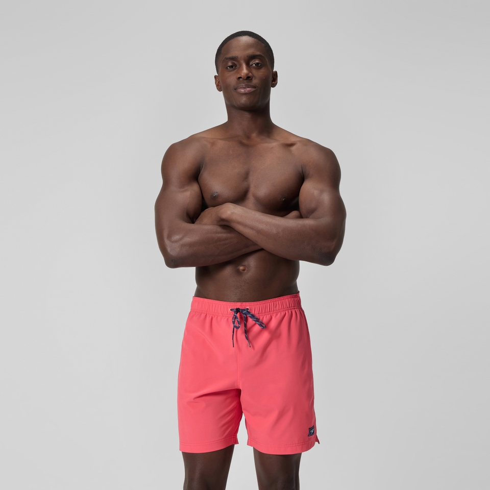 Men's Solid Redondo Edge Volley 18" Swim Trunks Orange