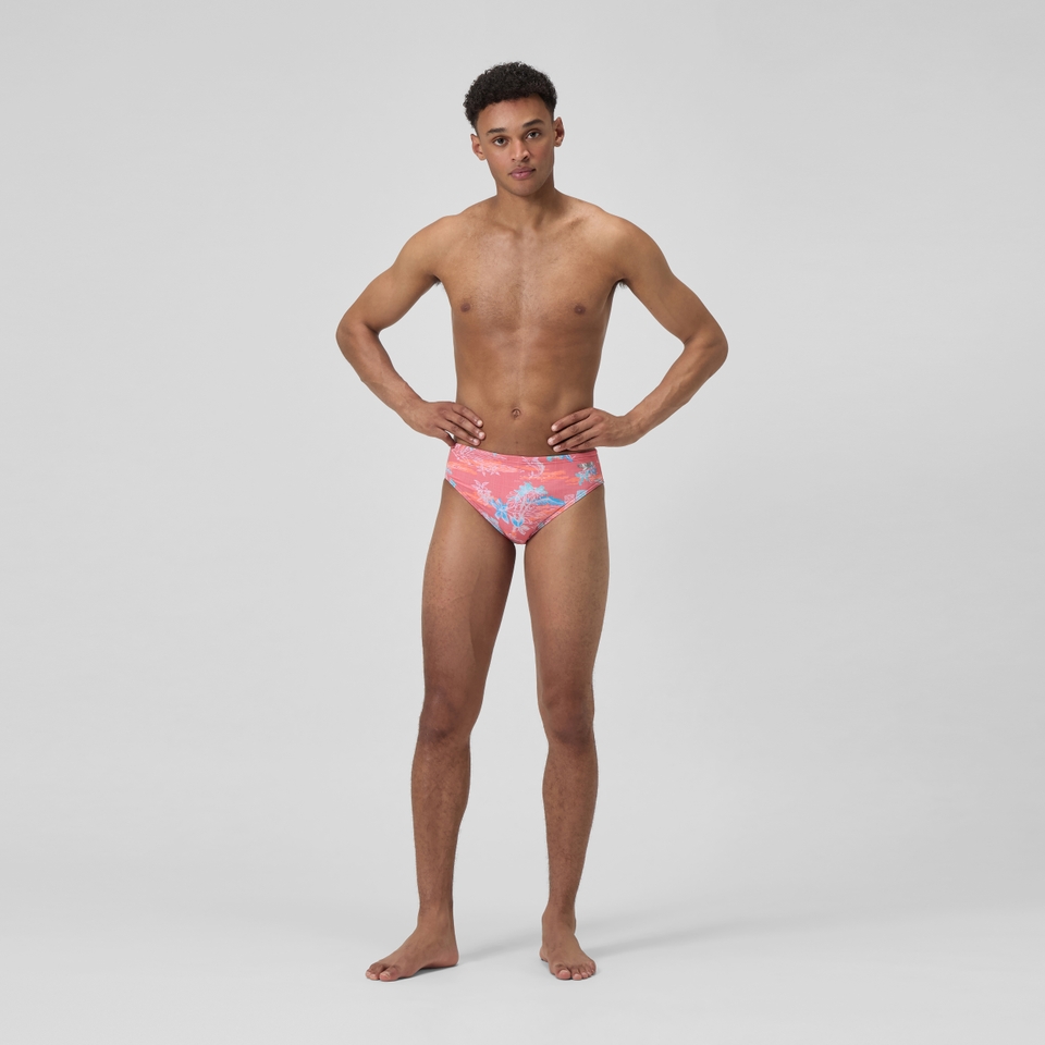 Men's Printed One Brief Orange