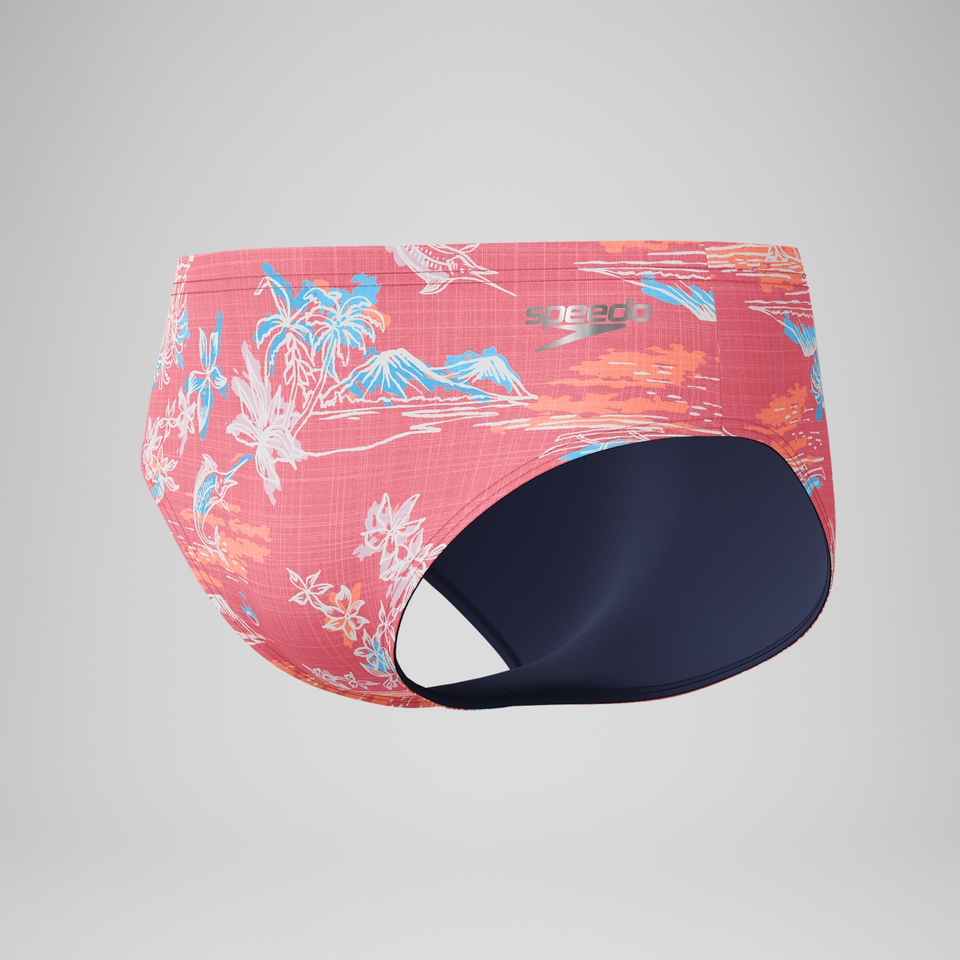 Men's Printed One Brief Orange