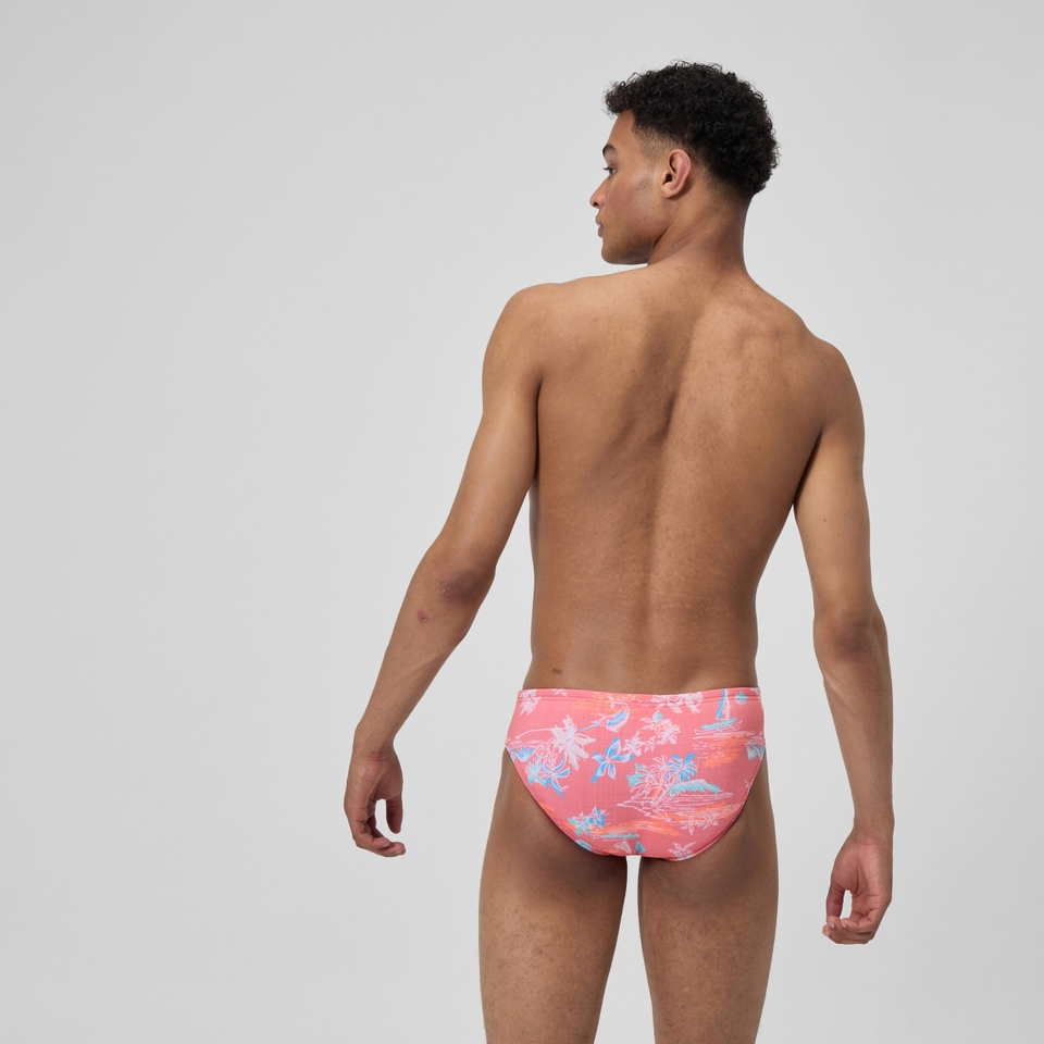 Men's Printed One Brief Orange