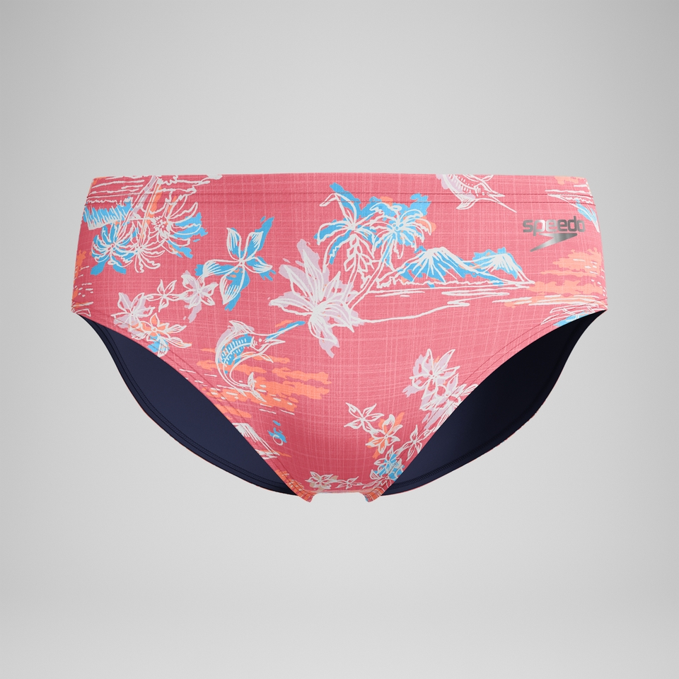 Men's Printed One Brief Orange