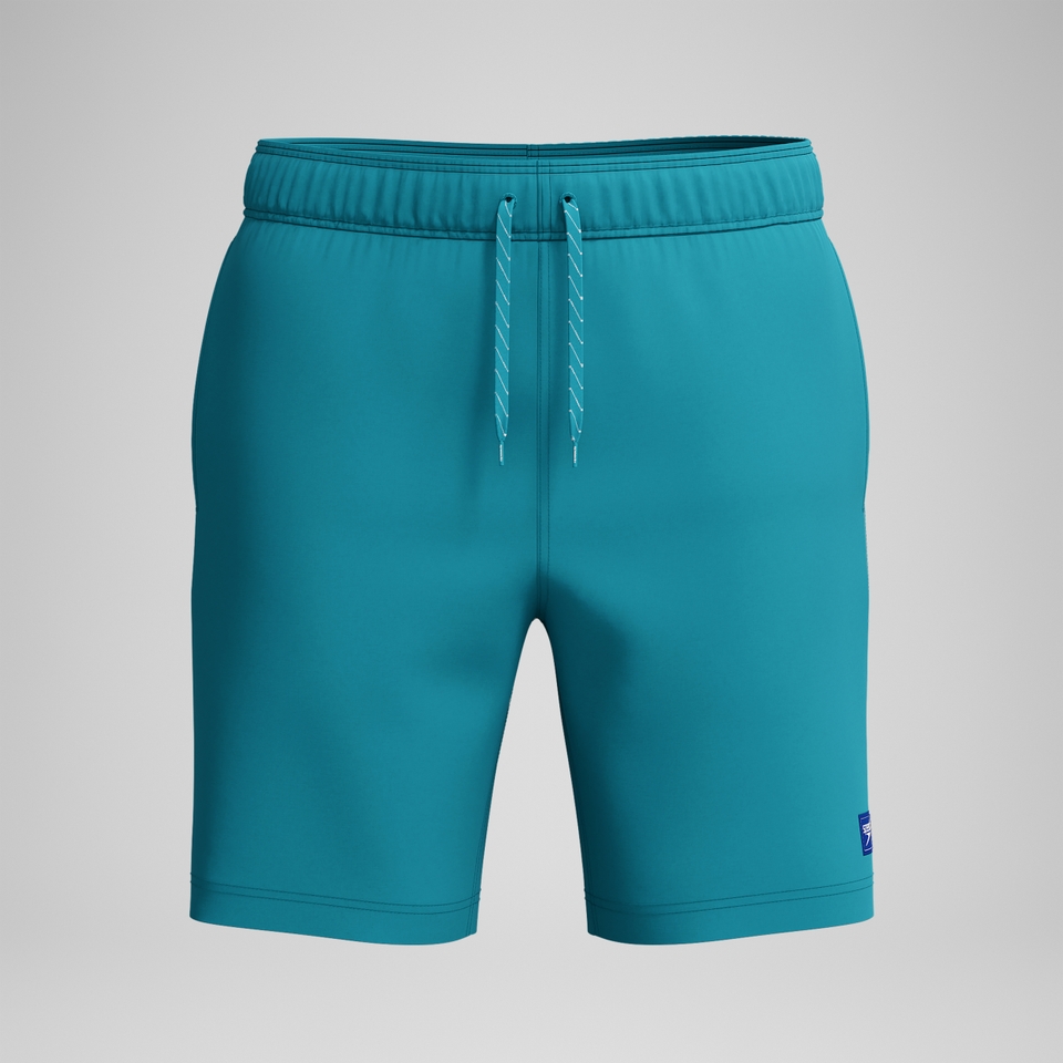 Men's Classic Solid Redondo Edge Volley 18" Swim Trunks Blue