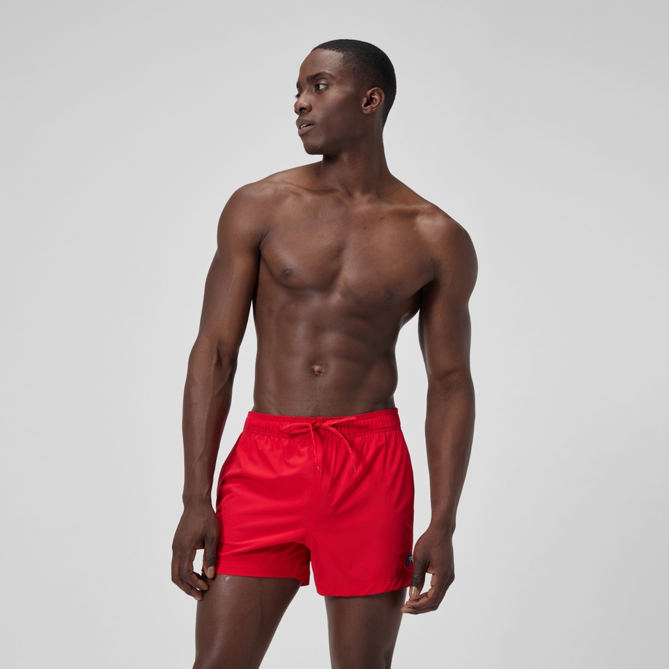 Men's Classics Solid Redondo Edge Volley 14" Swim Trunks Red