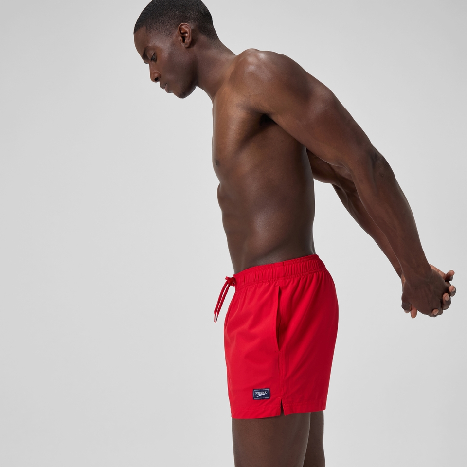 Men's Classics Solid Redondo Edge Volley 14" Swim Trunks Red