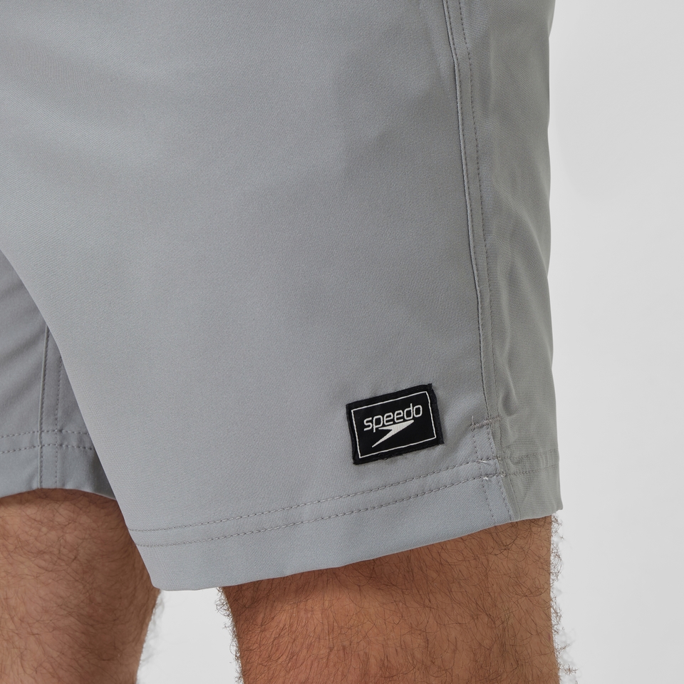 Men's Classic Solid Redondo Edge Volley 18" Swim Trunks Gray