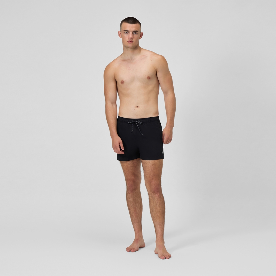 Men's Classic Solid Redondo Edge Volley 18" Swim Trunks Black