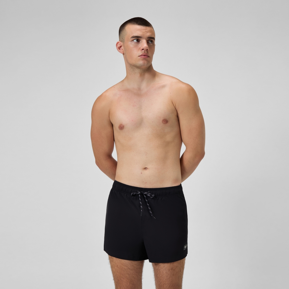 Men's Classic Solid Redondo Edge Volley 18" Swim Trunks Black