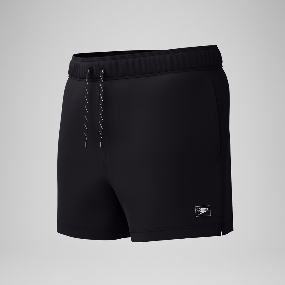 Men's Classic Solid Redondo Edge Volley 18" Swim Trunks Black