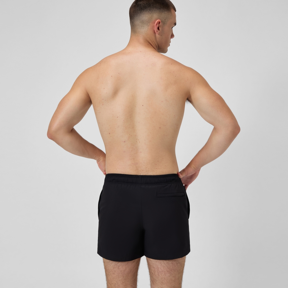 Men's Classic Solid Redondo Edge Volley 18" Swim Trunks Black