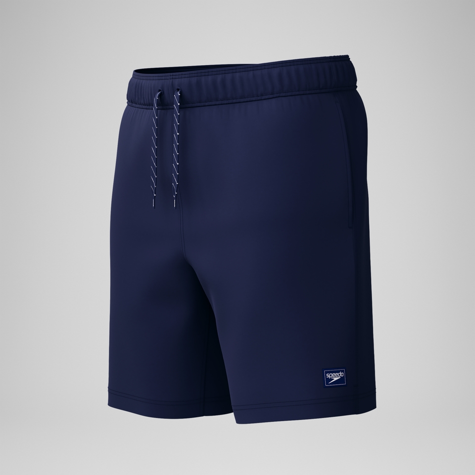 Men's Classic Solid Redondo Edge Volley 18" Swim Trunks Navy