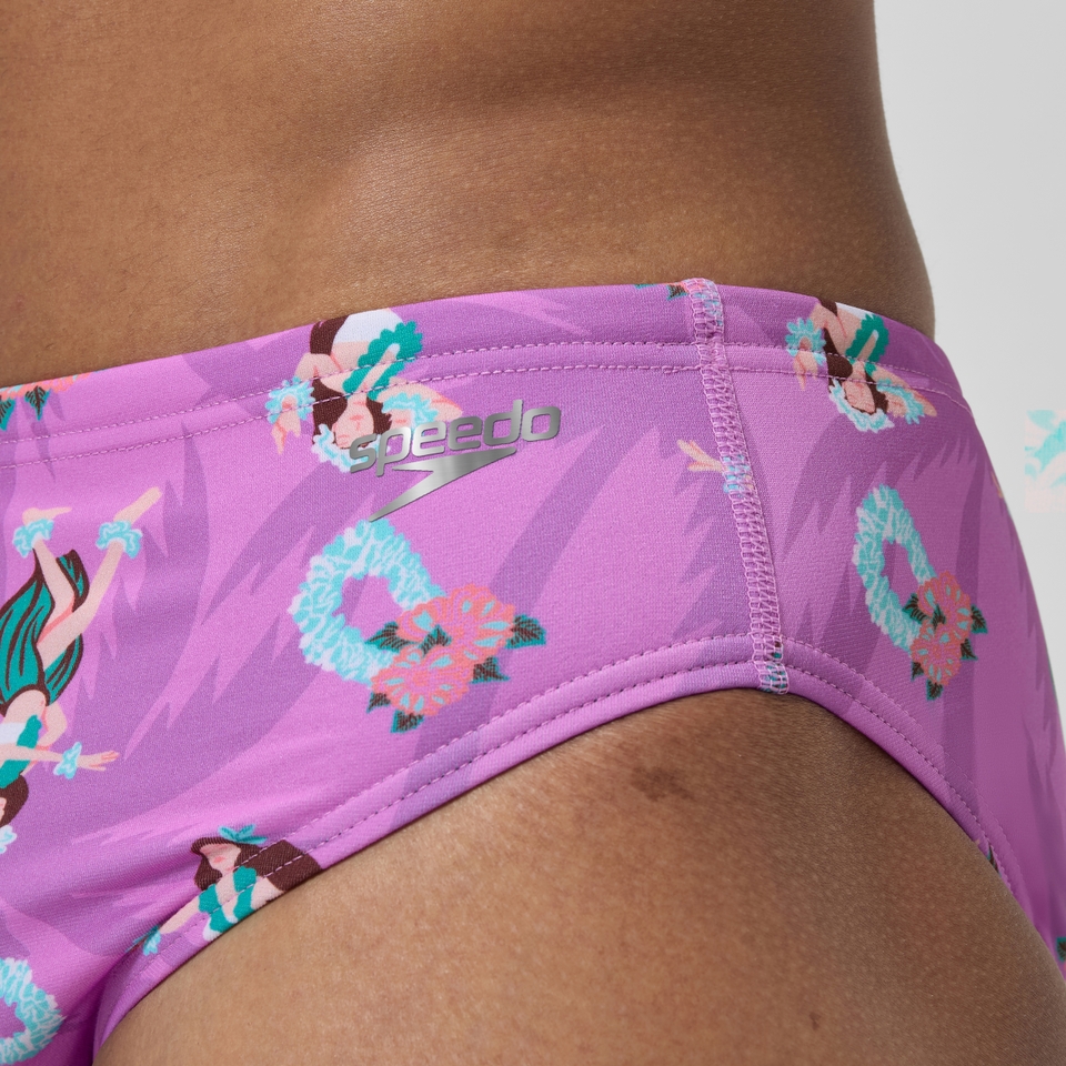 Men's Printed One Brief Pink