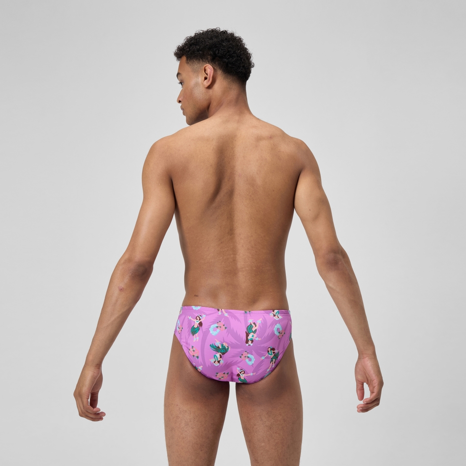 Men's Printed One Brief Pink