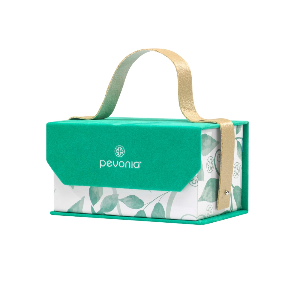 Pevonia Small Green Gift Box (Leaf Design)