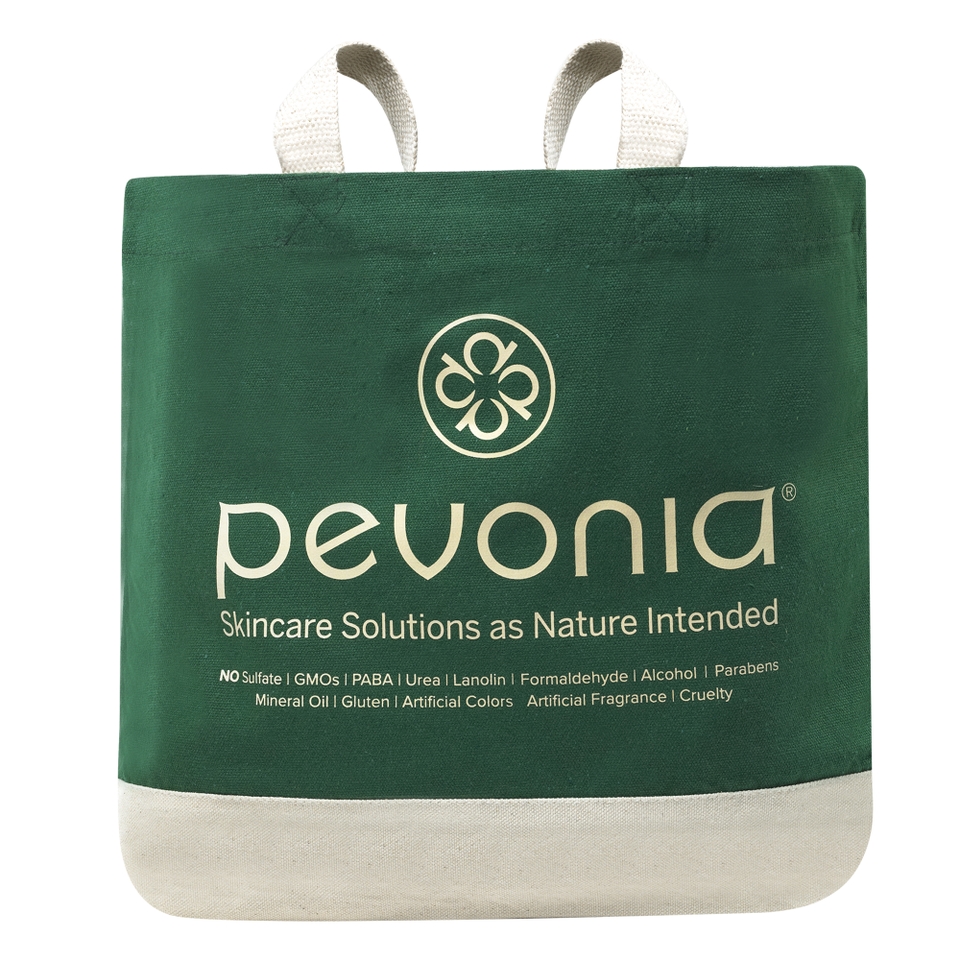 Pevonia Forest Green Canvas Tote