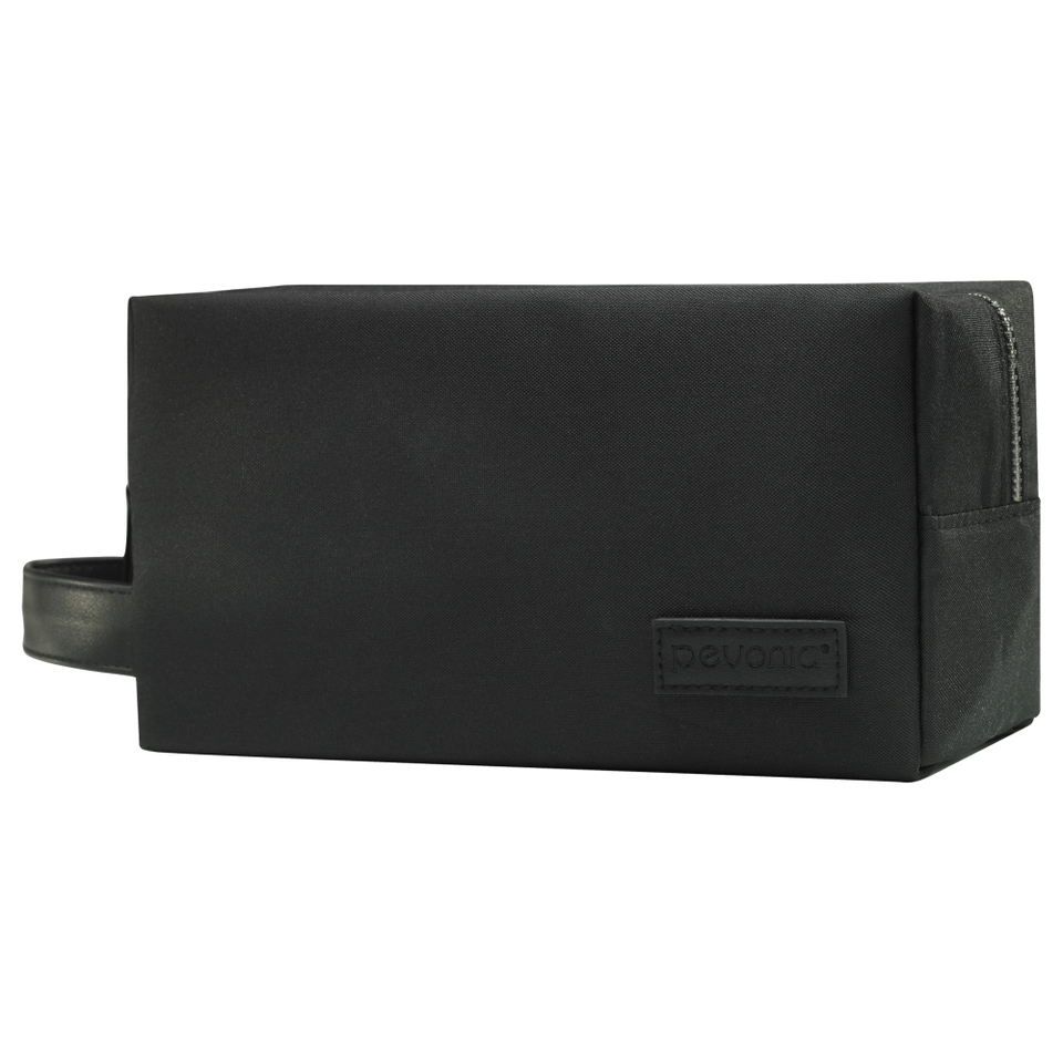 Pevonia Black Zippered Travel Bag