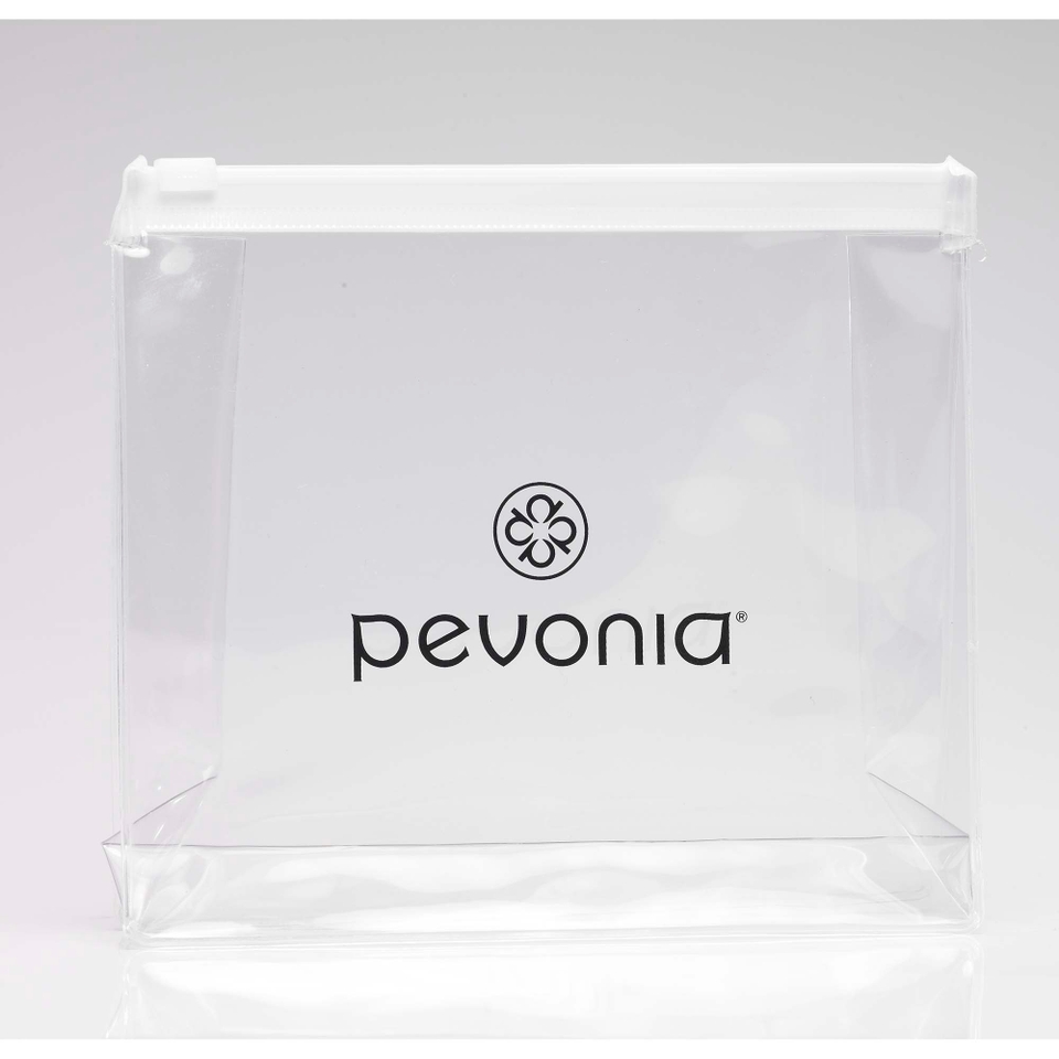 Pevonia Branded Clear Slide Zip Trial Bag