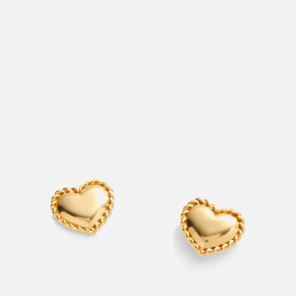 Katie Loxton Love Heart Gold-Plated Stud Earrings