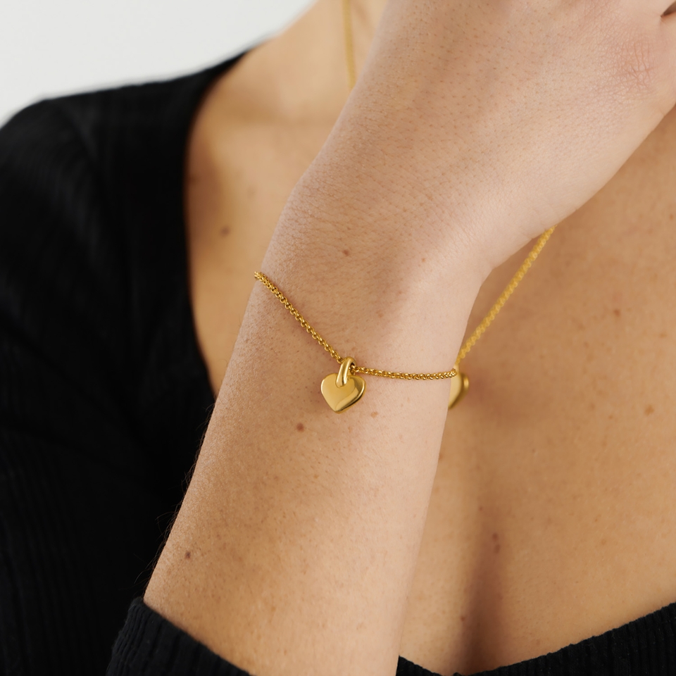 Katie Loxton The Curated Collection Alora Heart Gold-Plated Bracelet