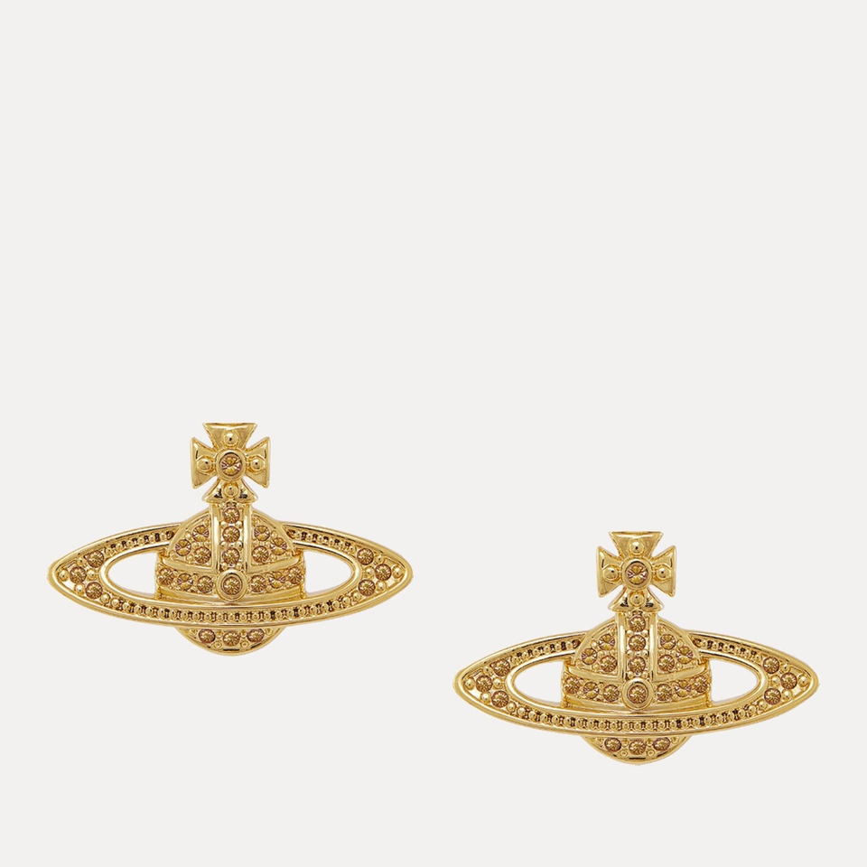 Vivienne Westwood Mini Bas Relief Gold-Tone Earrings