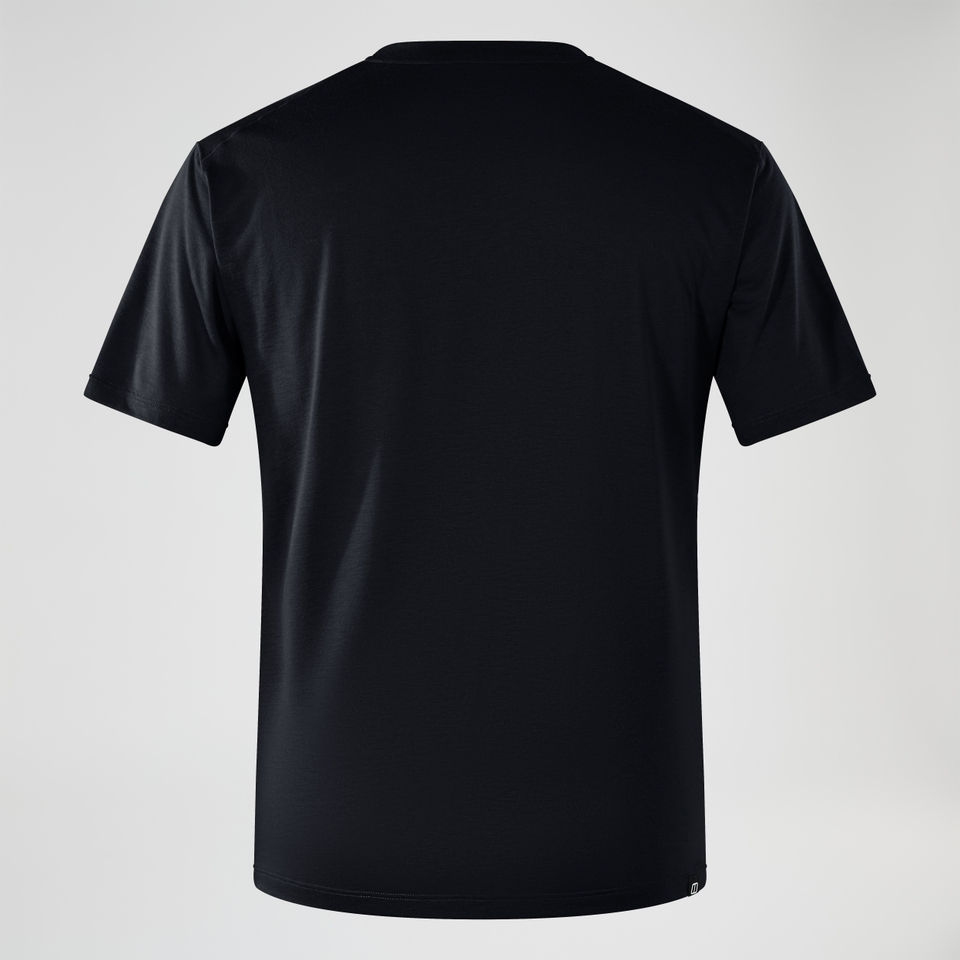 Relaxed Kurzarm Tech-Shirt für Herren - Schwarz