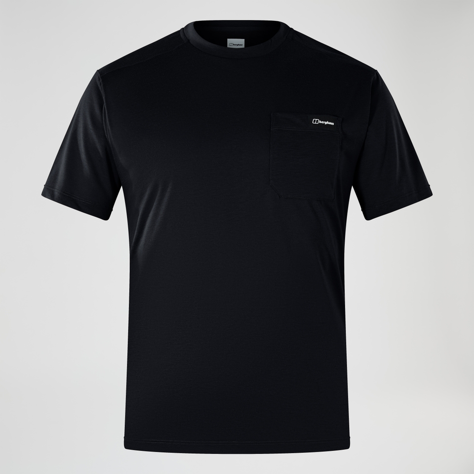 Relaxed Kurzarm Tech-Shirt für Herren - Schwarz