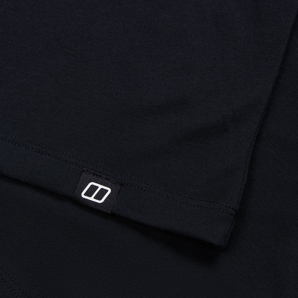 Relaxed Kurzarm Tech-Shirt für Herren - Schwarz
