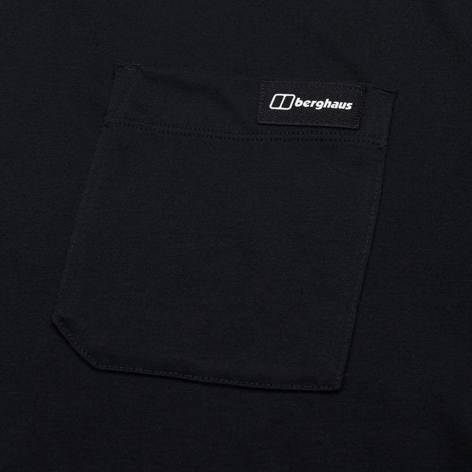 Relaxed Kurzarm Tech-Shirt für Herren - Schwarz