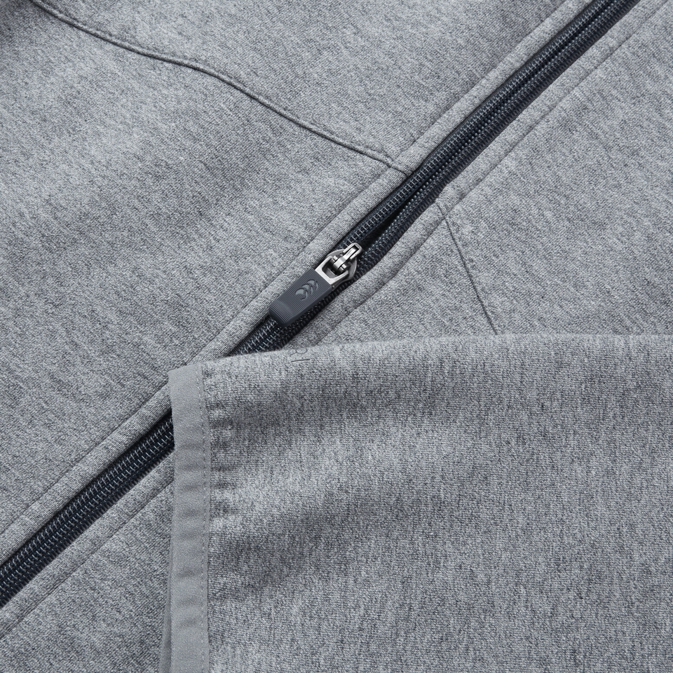 MENS VAPODRI FULL ZIP TEMPO HOODY GREY MARL