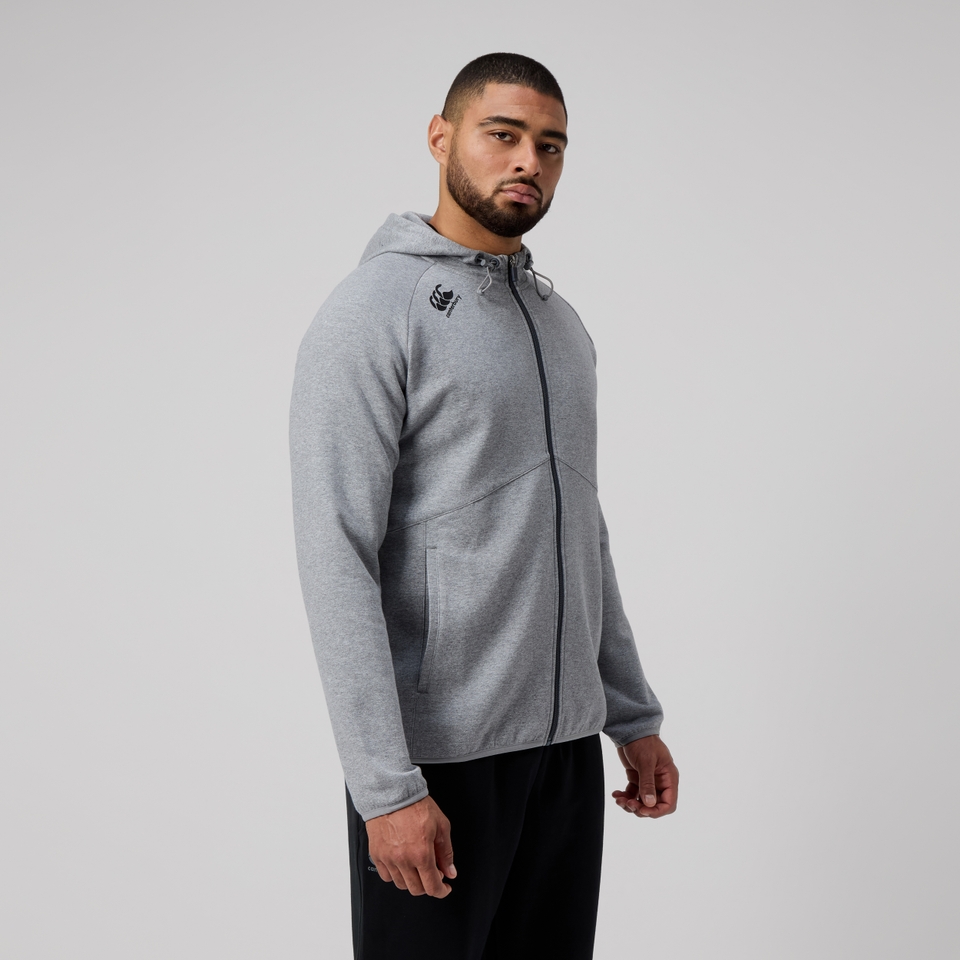 MENS VAPODRI FULL ZIP TEMPO HOODY GREY MARL