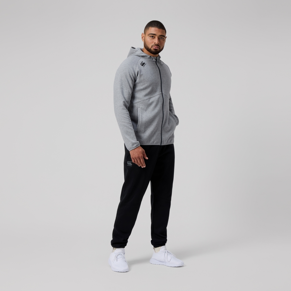 MENS VAPODRI FULL ZIP TEMPO HOODY GREY MARL