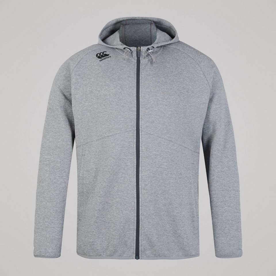 MENS VAPODRI FULL ZIP TEMPO HOODY GREY MARL