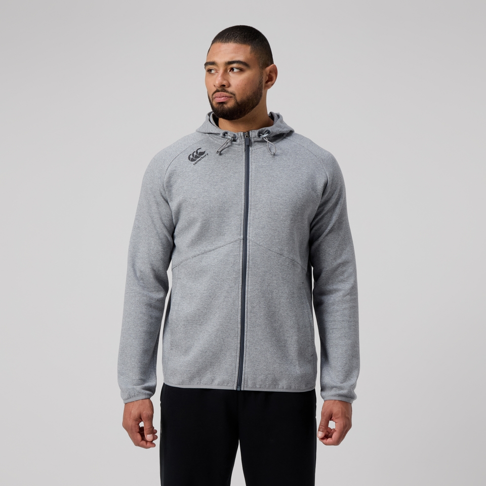 MENS VAPODRI FULL ZIP TEMPO HOODY GREY MARL