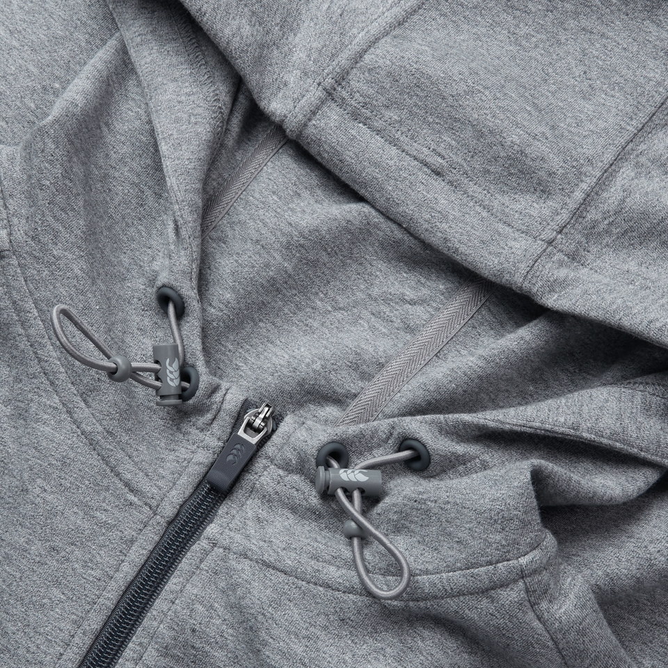 MENS VAPODRI FULL ZIP TEMPO HOODY GREY MARL