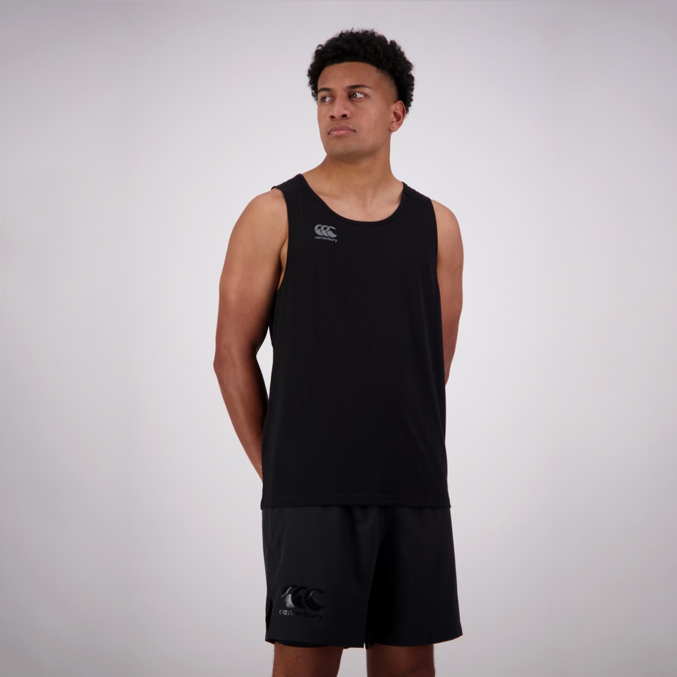 MENS VAPODRI TEMPO SINGLET BLACK