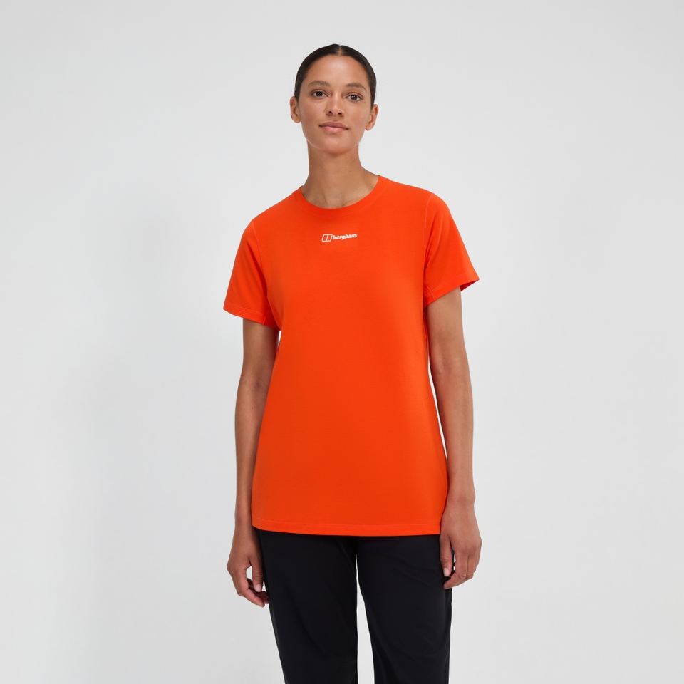 Berghaus Delta Kurzarm Tech-Shirt für Damen - Orange