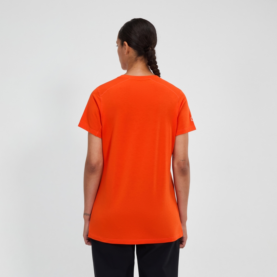 Berghaus Delta Kurzarm Tech-Shirt für Damen - Orange