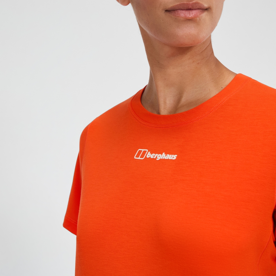 Berghaus Delta Kurzarm Tech-Shirt für Damen - Orange