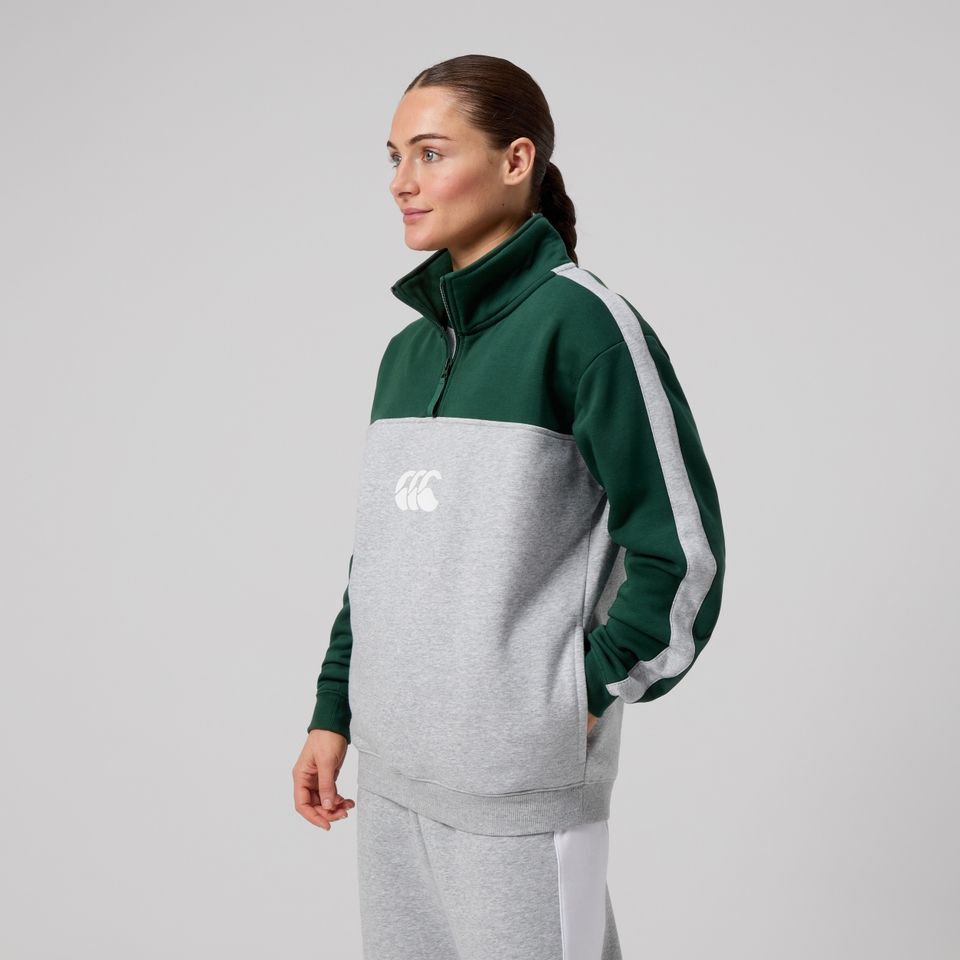 WOMENS LEGENDS 1/4 ZIP GREY MARL