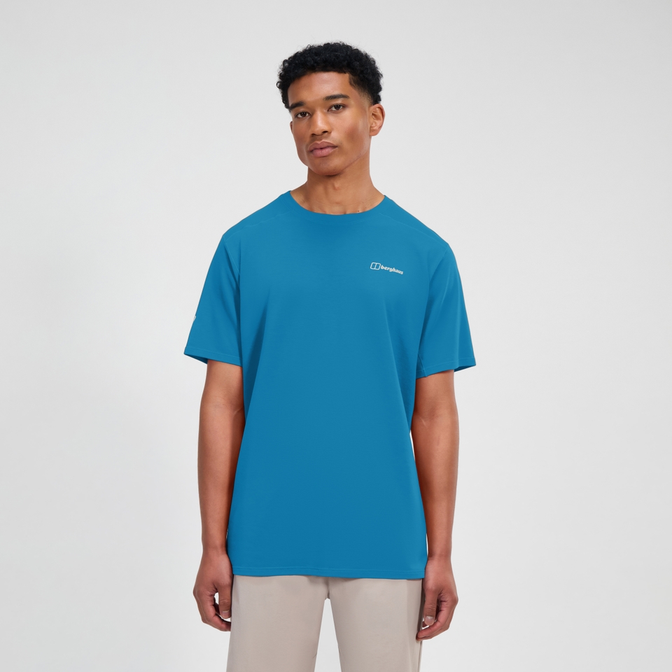 Berghaus Delta Kurzarm Tech-Shirt für Herren - Blau