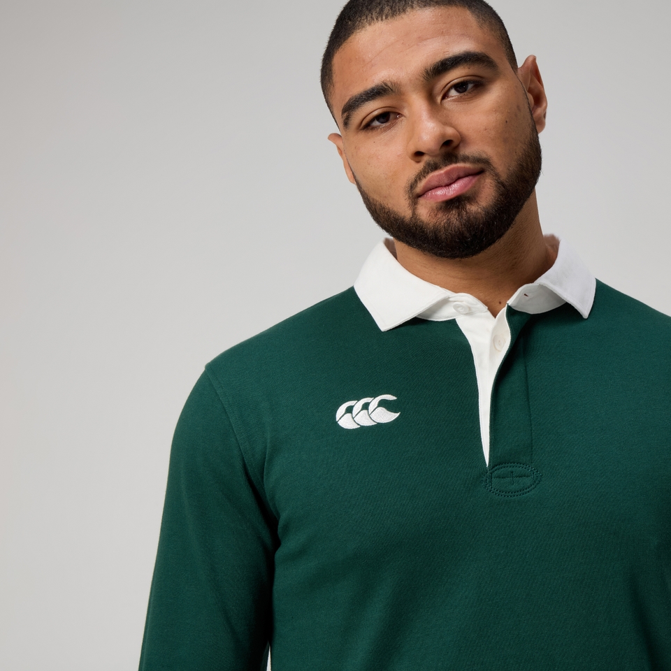 MENS SOLID DYE RUGBY JERSEY GREEN