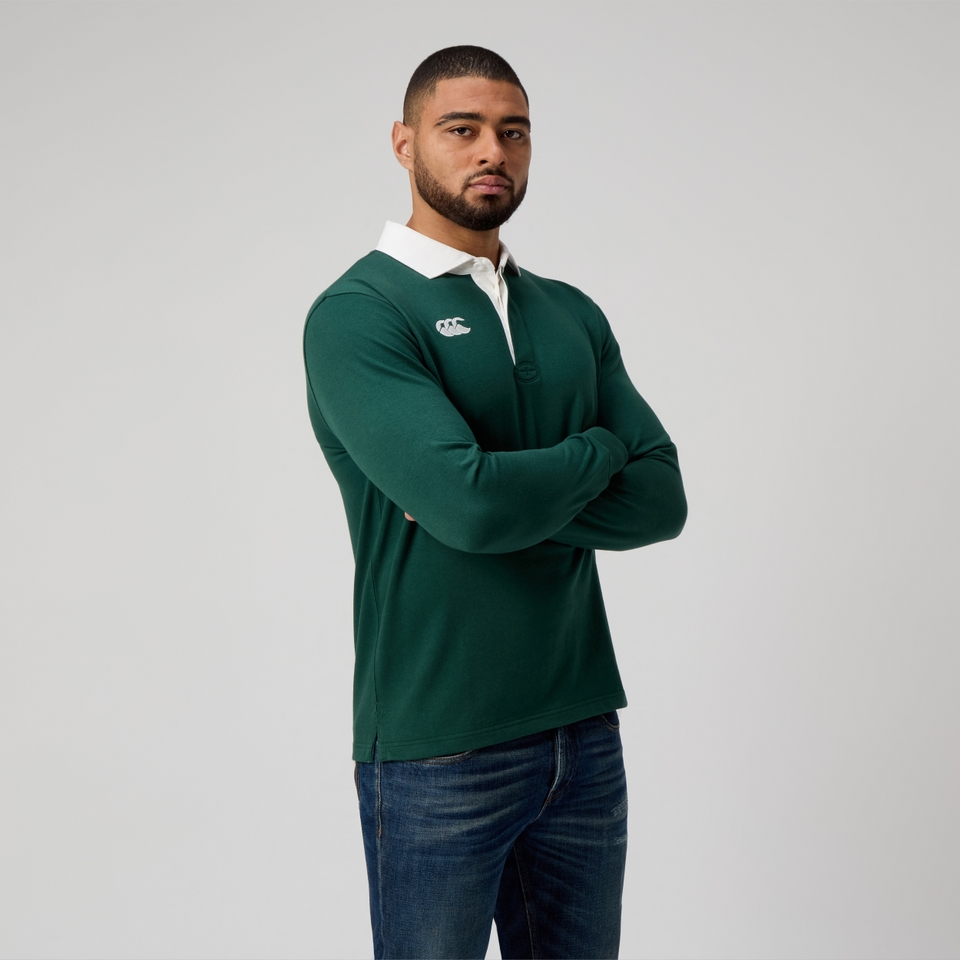 MENS SOLID DYE RUGBY JERSEY GREEN