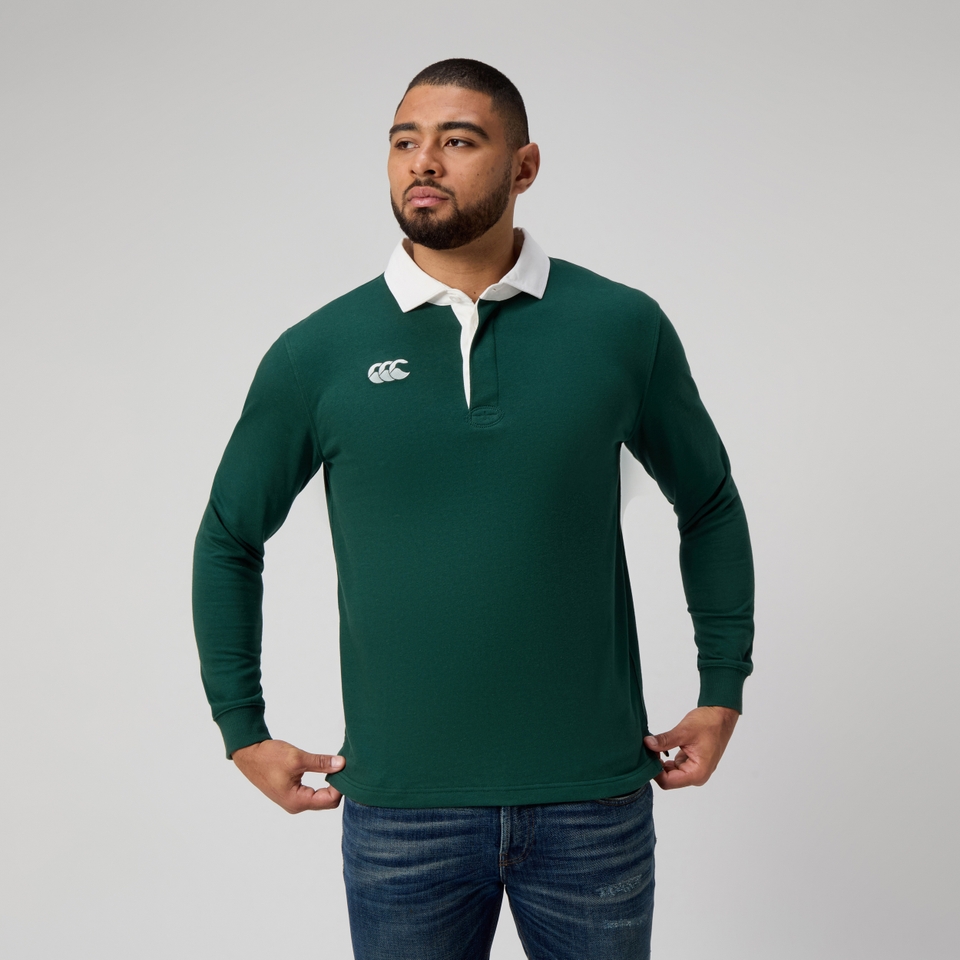 MENS SOLID DYE RUGBY JERSEY GREEN