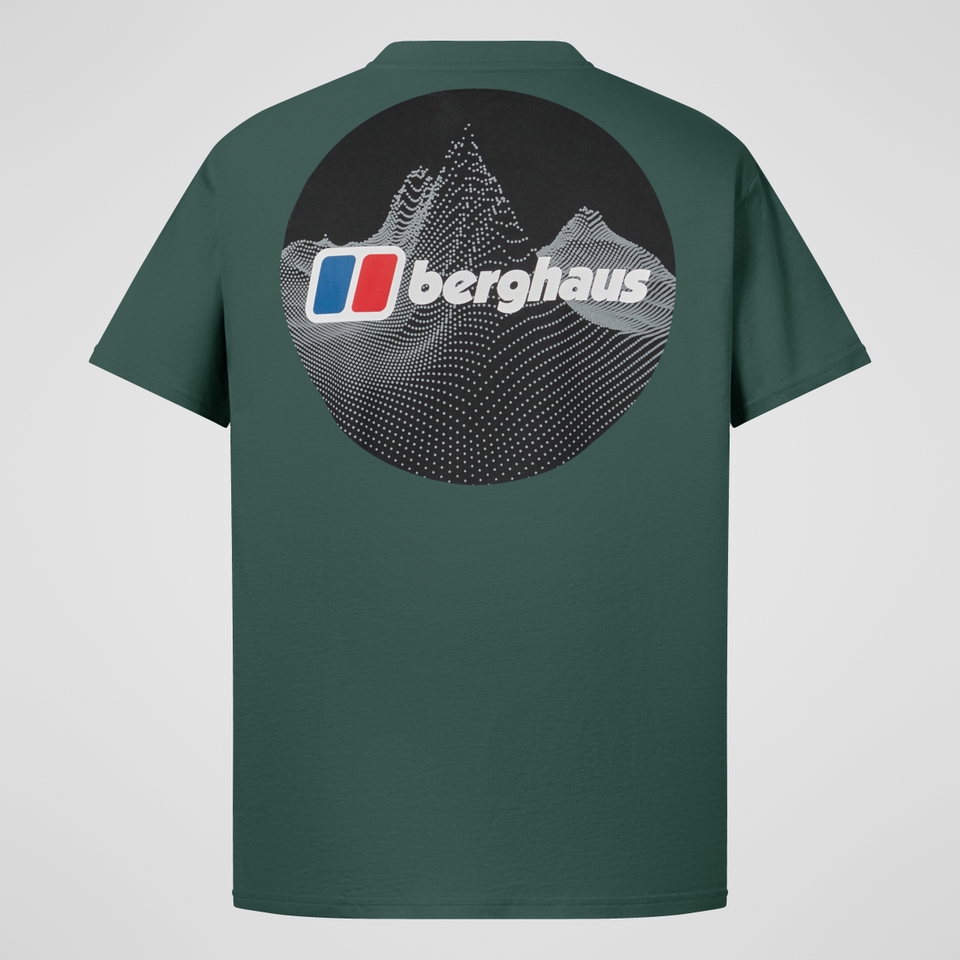 Dotted Mountain Tee für Herren - Grün