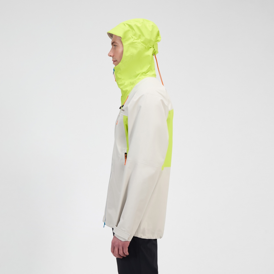 Wasserdichte Ridge-Seeker Herren-Jacke - Grau/Gelb