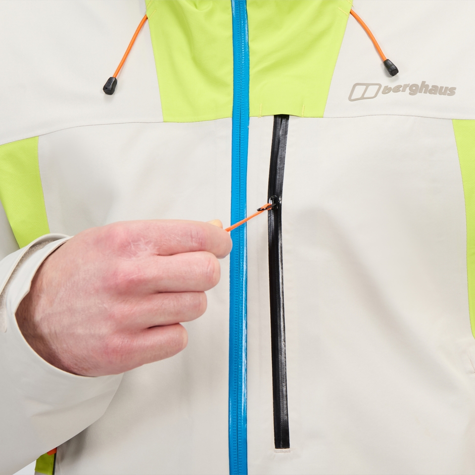 Wasserdichte Ridge-Seeker Herren-Jacke - Grau/Gelb