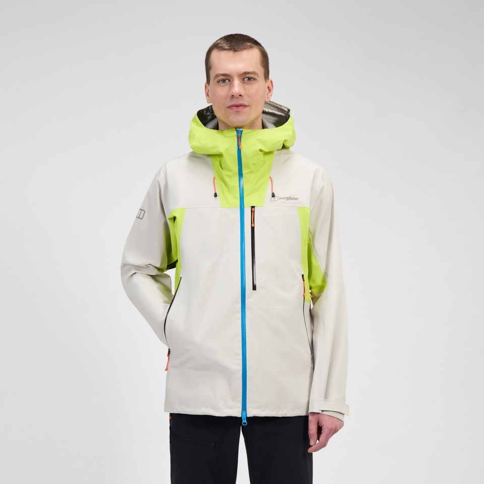 Wasserdichte Ridge-Seeker Herren-Jacke - Grau/Gelb