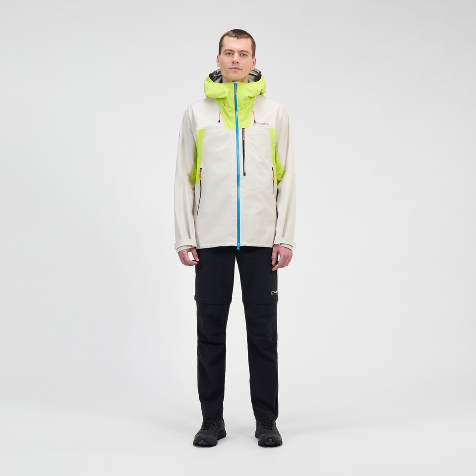 Wasserdichte Ridge-Seeker Herren-Jacke - Grau/Gelb